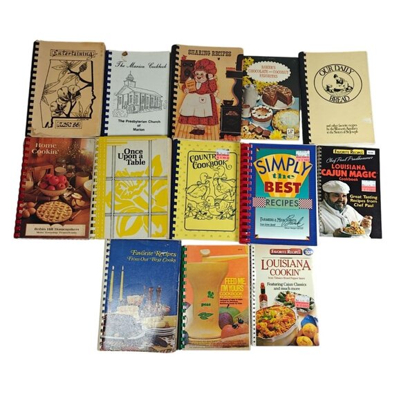 Vintage Cookbook Lot of 13 Regional Specialty Local Ethnic Recipes - Picture 1 of 5